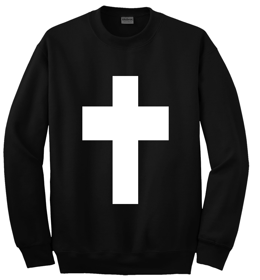 cross sweatshirt | anncloset.com
